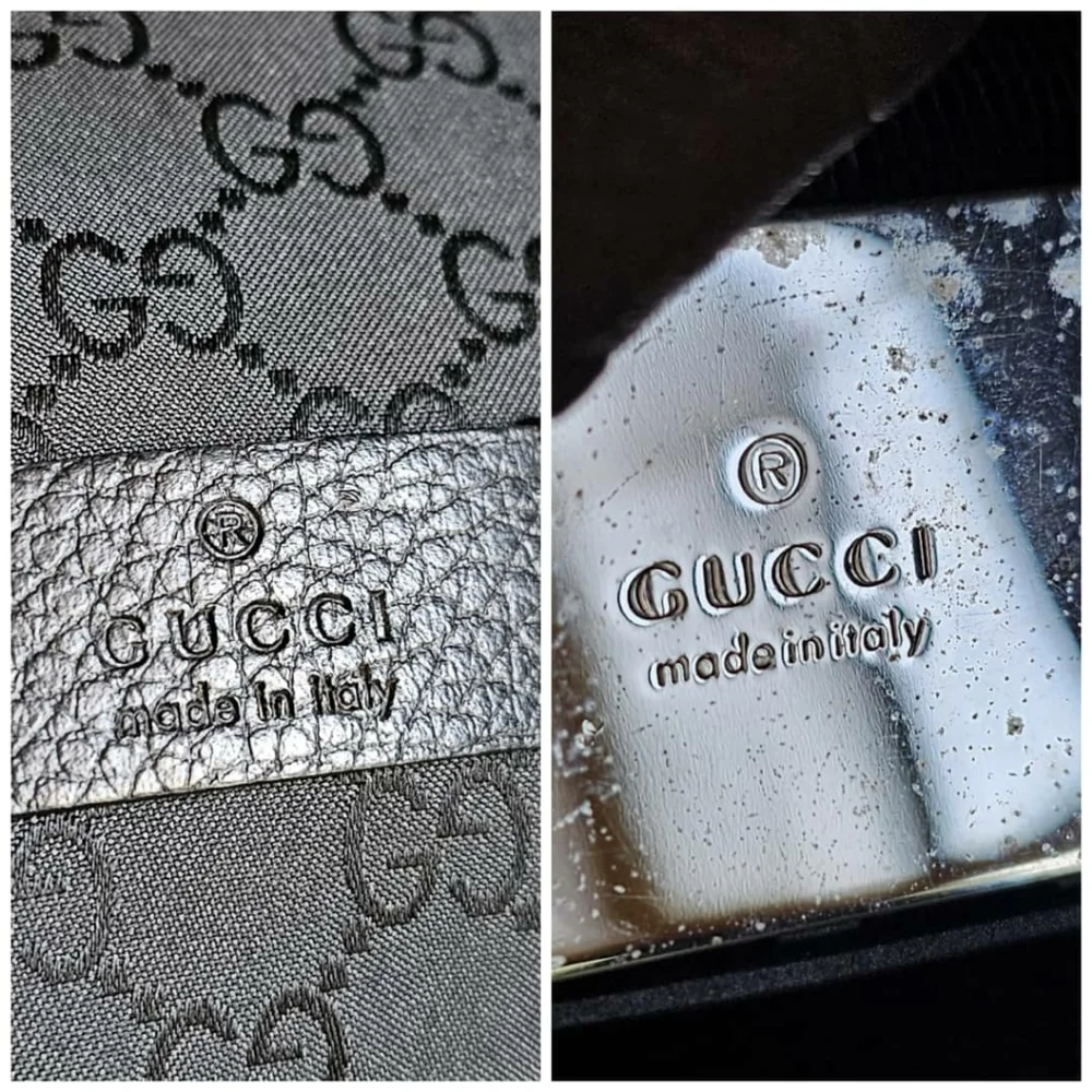GUCCI Nylon Monogram Fanny Pack Belt Bag Black